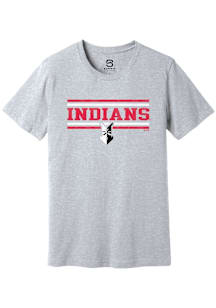 Summit Sportswear Indianapolis Indians Grey Double Bars Short Sleeve T Shirt