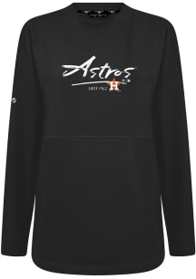 Levelwear Houston Astros Womens Black Beaudry Express Crew Sweatshirt