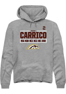 Kate Carrico Western Michigan Broncos Mens Grey NIL Stacked Box Player Hood