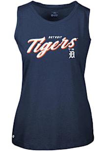 Levelwear Detroit Tigers Womens Navy Blue Macy Prospect Tank Top