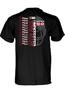 Indiana Hoosiers Black Football 2025 Undefeated Regular Season Short Sleeve T Shirt
