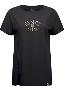 Levelwear USMNT Womens Black Influx Pride Arch 25 Short Sleeve T-Shirt