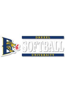Navy Blue Drexel Dragons 6x2 Softball Decal
