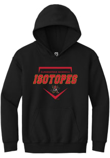 Summit Sportswear Albuquerque Isotopes Youth Black Homeplate Long Sleeve Hoodie