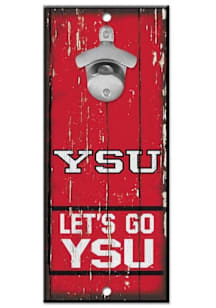 Youngstown State Penguins 5x11 Wood Sign Sign - Red