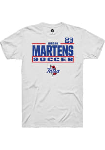 Jordan Martens Rally Mens White Tulsa Golden Hurricane NIL Stacked Box Player T Shirt