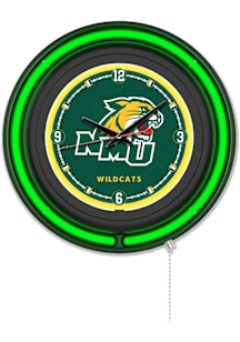 Northern Michigan Wildcats Double Neon Wall Clock