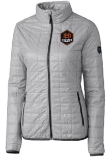 Cutter and Buck Houston Dynamo Womens Grey Rainier PrimaLoft Heavy Weight Jacket