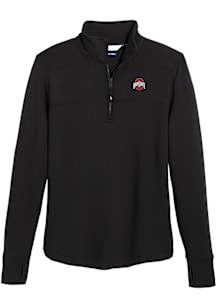Vineyard Vines Ohio State Buckeyes Womens Black Dreamcloth Shep Shirt Qtr Zip