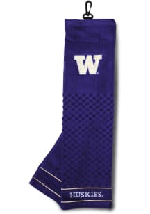 Purple Washington Huskies Tri Fold Golf Towel