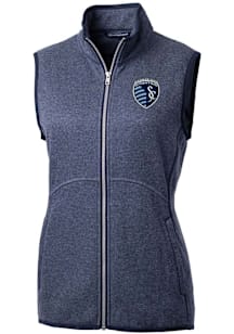 Cutter and Buck Sporting Kansas City Womens Navy Blue Mainsail Vest