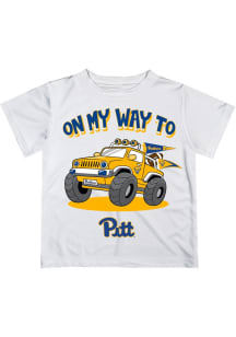 Infant Pitt Panthers White Vive La Fete On My Way Short Sleeve T-Shirt
