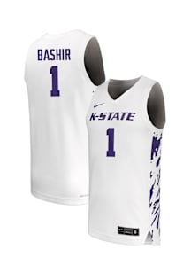 Abdi Bashir  Nike K-State Wildcats White NIL Name And Number Jersey