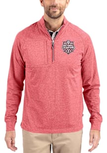 Cutter and Buck Indiana Hoosiers Mens Crimson 2025 CFP National Champions Adapt Eco Knit Big and T..