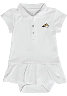 Montana State Bobcats Baby Girls White Caroline Short Sleeve Dress