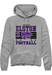 Monterrio Elston Rally Mens Grey K-State Wildcats NIL Striped Player Hood