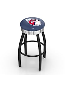 Cleveland Guardians 3 Ring Chrome Seat Pub Stool - Black