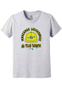 Summit Sportswear Fort Wayne TinCaps Youth Grey Circle Cap Copa Short Sleeve T-Shirt