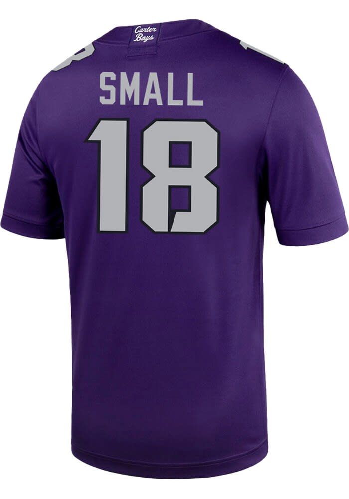 Ed Small Mens PURPLE TCU Horned Frogs Football NIL Football Jersey