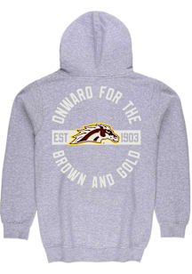 Summit Sportswear Western Michigan Broncos Mens Oatmeal Front Back Long Sleeve Full Zip Jacket