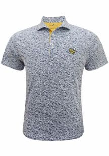 Mens White Michigan Wolverines Vault Sailor Short Sleeve Fashion Polo