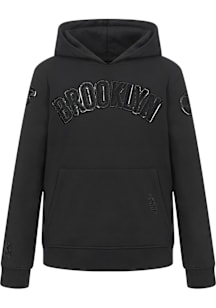 Pro Standard Brooklyn Nets Youth Black Classic Triple Black Long Sleeve Hoodie