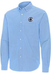Antigua Los Angeles Clippers Mens Blue Porter Long Sleeve Dress Shirt