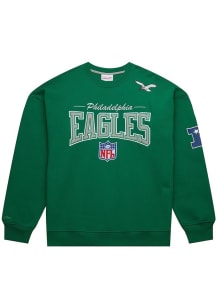 Mitchell and Ness Philadelphia Eagles Mens Kelly Green There and Back 2.0 Long Sleeve Fashion Swea..