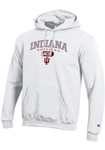 Champion Indiana Hoosiers Mens White Pill Box Mom Powerblend Long Sleeve Hoodie