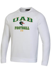 Under Armour UAB Blazers Mens White Football Rival Long Sleeve Crew Sweatshirt