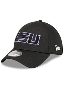 New Era LSU Tigers Mens Black DL Team Pop 39THIRTY Flex Hat