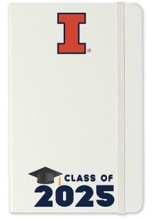 White Illinois Fighting Illini Class of 25 team logo Notebook and Folder
