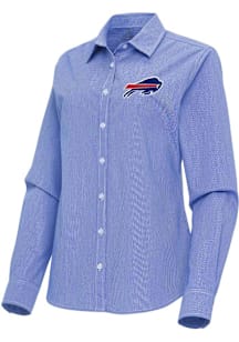 Antigua Buffalo Bills Womens Porter Long Sleeve Navy Blue Dress Shirt