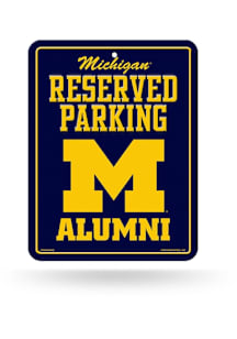 Michigan Wolverines Alumni Metal Parking Sign - Navy Blue