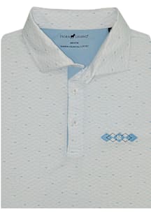 North Carolina Tar Heels Mens Light Blue Micro State Short Sleeve Fashion Polo