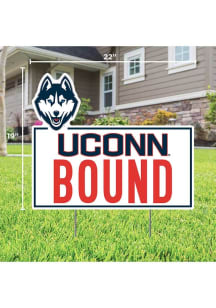 UConn Huskies School Bound Yard Sign - White