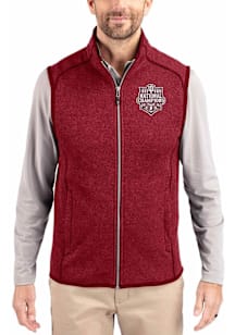 Cutter and Buck Indiana Hoosiers Mens Crimson 2025 CFP National Champions Mainsail Sleeveless Jack..