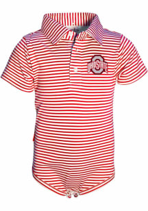 Baby Red Ohio State Buckeyes Carson Short Sleeve One Piece Polo