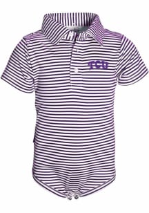 TCU Horned Frogs Baby Purple Carson Short Sleeve One Piece Polo