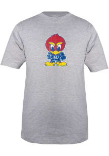 Kansas Jayhawks Youth Grey Toni Distress Baby Jay Short Sleeve T-Shirt