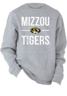 Missouri Tigers Youth Grey Cruz Long Sleeve Crew Sweatshirt