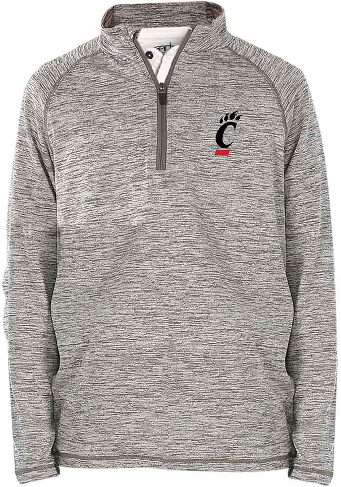 Cincinnati Bearcats Youth Grey Matthew Long Sleeve Quarter Zip Shirt