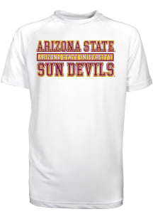 Arizona State Sun Devils Youth White Stacked Short Sleeve T-Shirt