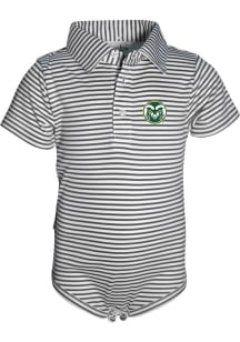 Colorado State Rams Baby Charcoal Carson Short Sleeve One Piece Polo