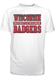 Wisconsin Badgers Youth White Kevin Short Sleeve T-Shirt