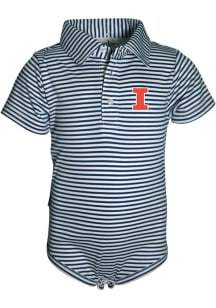 Baby Navy Blue Illinois Fighting Illini Carson Short Sleeve One Piece Polo