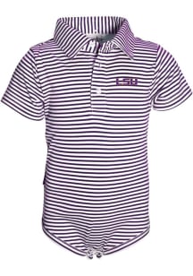 LSU Tigers Baby Purple Carson Short Sleeve One Piece Polo