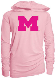 Michigan Wolverines Girls Pink Marley Long Sleeve T-shirt