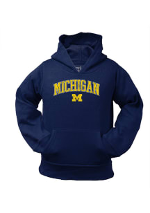 Michigan Wolverines Toddler Navy Blue Parker Game Day Long Sleeve Hooded Sweatshirt