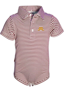 Baby Cardinal Minnesota Golden Gophers Carson Short Sleeve One Piece Polo